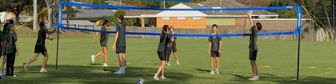 Volleyball on the oval at Baulkham Hills High School